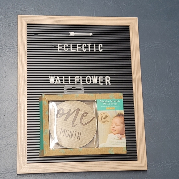 Other - Wooden Newborn Baby Photo Prop double sided NIB